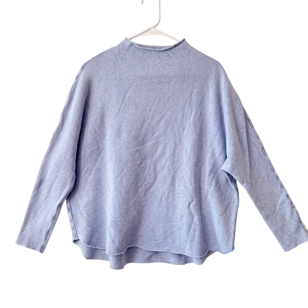 NWOT FRANK & EILEEN Rare Pale Blue Effie Preppy Triple Fleece Capelet SMALL $228